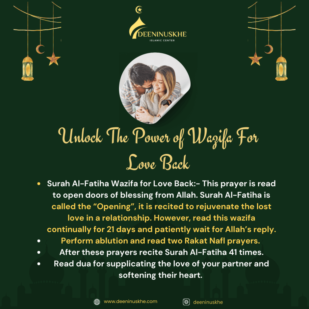 Unlock The Power of Wazifa For Love Back